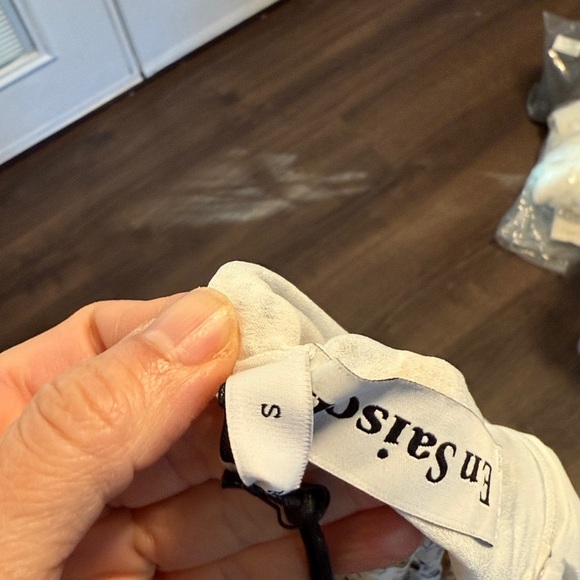 NWT En Saison Floral Midi Slip Dress Med Ruching Feminine Romantic Cottagecore - Picture 8 of 8